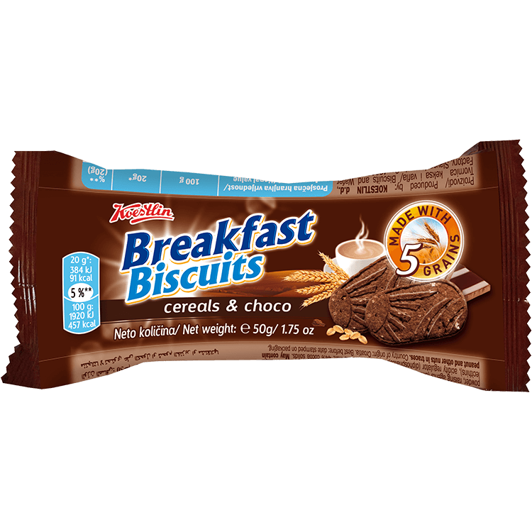 Breakfast biscuits - Cereals & Choco(''Biscotti da colazione – Cereali e cioccolato'')