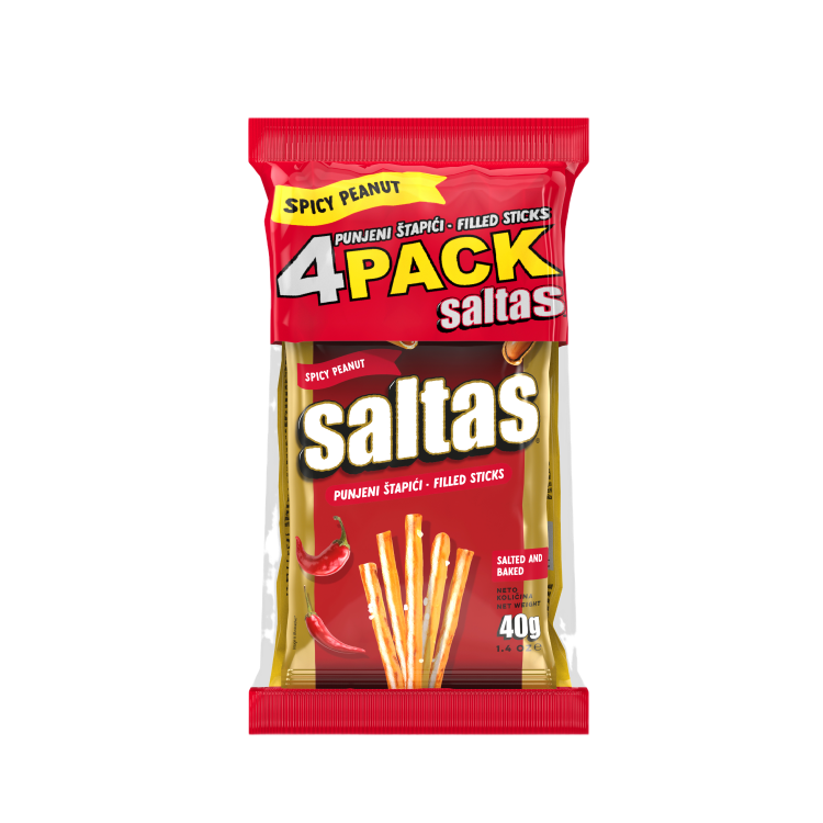 Saltas Pikante Erdnuss 4pack